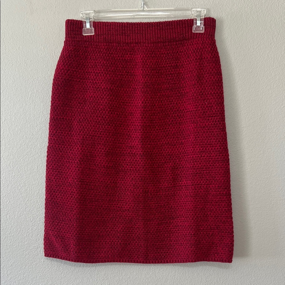 Marbled Burgundy Knit Textured Pencil Skirt Women’s Small Kate &‎ Mallory Casual
